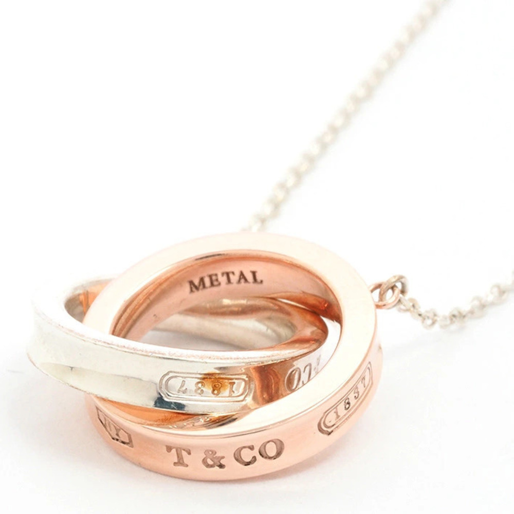 Tiffany Co Interlocking Circle Silver Pendant Silver